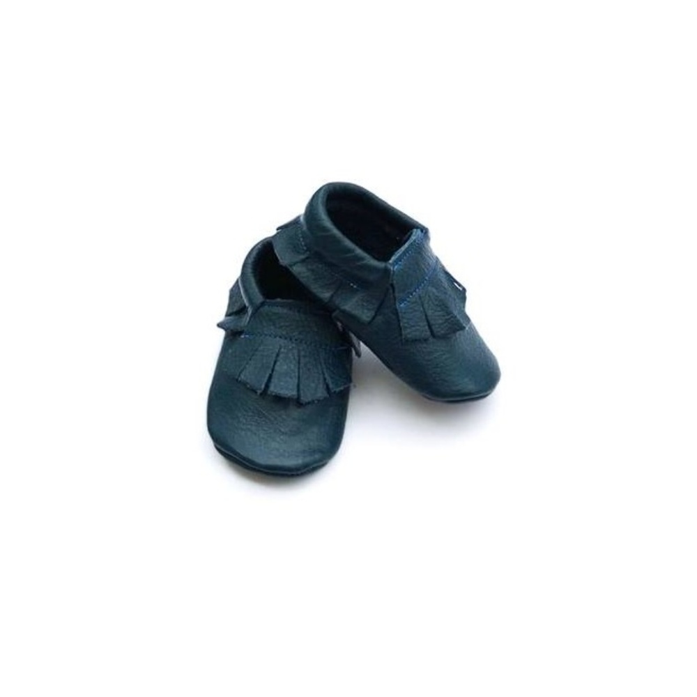 Navy Blue baby moccasins